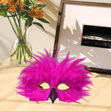 Maxbell Feather Mask Couple Masquerade Mask for Stage Performance Carnival Nightclub Rose