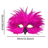 Maxbell Feather Mask Couple Masquerade Mask for Stage Performance Carnival Nightclub Rose