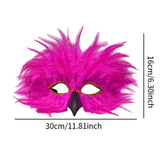 Maxbell Feather Mask Couple Masquerade Mask for Stage Performance Carnival Nightclub Rose