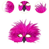 Maxbell Feather Mask Couple Masquerade Mask for Stage Performance Carnival Nightclub Rose