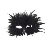 Maxbell Feather Mask Couple Masquerade Mask for Stage Performance Carnival Nightclub Black