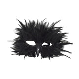 Maxbell Feather Mask Couple Masquerade Mask for Stage Performance Carnival Nightclub Black