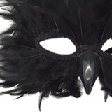 Maxbell Feather Mask Couple Masquerade Mask for Stage Performance Carnival Nightclub Black