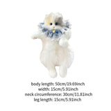 Maxbell Stuffed Cat Doll Backpack Lightweight Toy Knapsack for Dating Pet Lover Gift Blue Neckwear