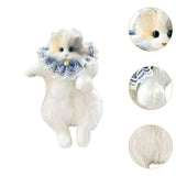 Maxbell Stuffed Cat Doll Backpack Lightweight Toy Knapsack for Dating Pet Lover Gift Blue Neckwear