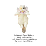 Maxbell Stuffed Cat Doll Backpack Lightweight Toy Knapsack for Dating Pet Lover Gift Pink Neckwear