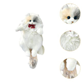 Maxbell Stuffed Cat Doll Backpack Lightweight Toy Knapsack for Dating Pet Lover Gift Strawberry Neckwear