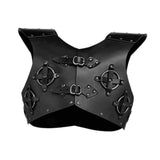 Maxbell Leather Chest Armour Costume Vest Armour for Halloween Easter Role Play Black