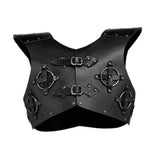 Maxbell Leather Chest Armour Costume Vest Armour for Halloween Easter Role Play Black