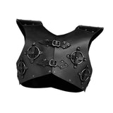 Maxbell Leather Chest Armour Costume Vest Armour for Halloween Easter Role Play Black