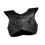 Maxbell Leather Chest Armour Costume Vest Armour for Halloween Easter Role Play Black