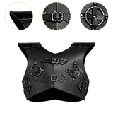 Maxbell Leather Chest Armour Costume Vest Armour for Halloween Easter Role Play Black