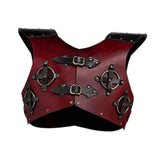 Maxbell Leather Chest Armour Costume Vest Armour for Halloween Easter Role Play Red