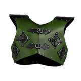 Maxbell Leather Chest Armour Costume Vest Armour for Halloween Easter Role Play Green