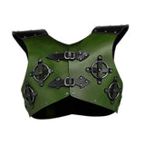 Maxbell Leather Chest Armour Costume Vest Armour for Halloween Easter Role Play Green