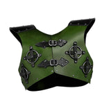 Maxbell Leather Chest Armour Costume Vest Armour for Halloween Easter Role Play Green
