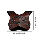 Maxbell Leather Chest Armour Costume Vest Armour for Halloween Easter Role Play Dark Brown