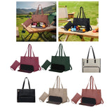 Maxbell Womens Tote Bag Quilted Lunch Box Laptop Bag for Collage Office Casual Black