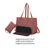 Maxbell Womens Tote Bag Quilted Lunch Box Laptop Bag for Collage Office Casual Brown