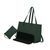 Maxbell Womens Tote Bag Quilted Lunch Box Laptop Bag for Collage Office Casual Green
