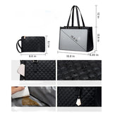 Maxbell Womens Tote Bag Quilted Lunch Box Laptop Bag for Collage Office Casual Green