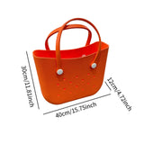 Maxbell Handbag Waterproof Fashion Easy to Clean Portable Beach Pouch Beach Hole Bag