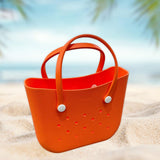Maxbell Handbag Waterproof Fashion Easy to Clean Portable Beach Pouch Beach Hole Bag