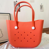 Maxbell Handbag Waterproof Fashion Easy to Clean Portable Beach Pouch Beach Hole Bag