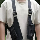 Underarm Shoulder Bag Steampunk Vest Wallet Pocket for Hiking Shopping Party