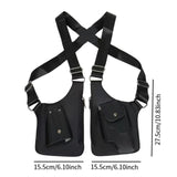 Underarm Shoulder Bag Steampunk Vest Wallet Pocket for Hiking Shopping Party