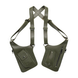 Maxbell Double Shoulder Armpit Bag Multipurpose Vest Bag for Travel Cosplay Shopping