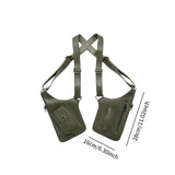 Maxbell Double Shoulder Armpit Bag Multipurpose Vest Bag for Travel Cosplay Shopping