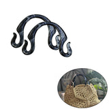 2Pcs Resin Handbag Handles Premium Supplies Gift Direct Replaces Hook Shaped Style F