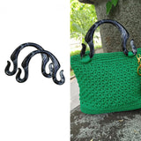 2Pcs Resin Handbag Handles Premium Supplies Gift Direct Replaces Hook Shaped Style F