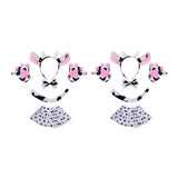Cow Cosplay Set Ears Headband Bow Tie Skit Gloves Tail Set Fun for Carnivals Bowtie No Bell