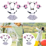 Cow Cosplay Set Ears Headband Bow Tie Skit Gloves Tail Set Fun for Carnivals Bowtie No Bell