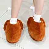 Maxbell Thanksgiving Turkey Slippers Soft Warm Flat Slippers for Home Party Carnival