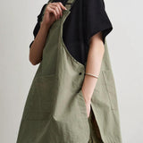 Work Apron Portable Catering Workwear Apron for Painting Art Working Cooking Dark Green