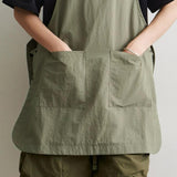 Work Apron Portable Catering Workwear Apron for Painting Art Working Cooking Dark Green