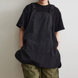 Work Apron Portable Catering Workwear Apron for Painting Art Working Cooking Black
