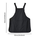 Work Apron Portable Catering Workwear Apron for Painting Art Working Cooking Black