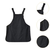 Work Apron Portable Catering Workwear Apron for Painting Art Working Cooking Black