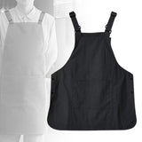 Work Apron Portable Catering Workwear Apron for Painting Art Working Cooking Black