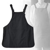 Work Apron Portable Catering Workwear Apron for Painting Art Working Cooking Black
