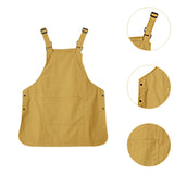 Work Apron Portable Catering Workwear Apron for Painting Art Working Cooking Yellow