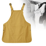 Work Apron Portable Catering Workwear Apron for Painting Art Working Cooking Yellow