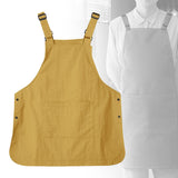 Work Apron Portable Catering Workwear Apron for Painting Art Working Cooking Yellow