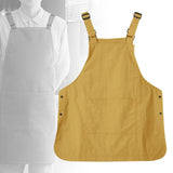 Work Apron Portable Catering Workwear Apron for Painting Art Working Cooking Yellow