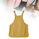Work Apron Portable Catering Workwear Apron for Painting Art Working Cooking Yellow