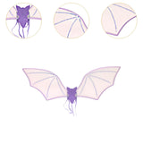 Maxbell Halloween Bats Wing Modern Wing Props for Cosplay Carnival Stage Performance Purple